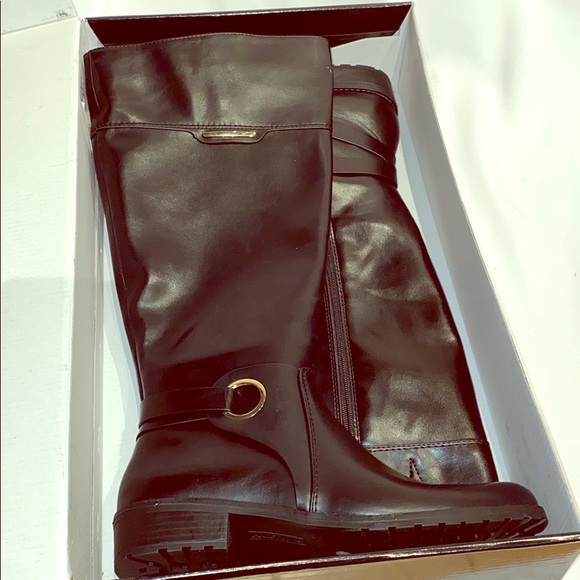 Alfani Shoes - ALFANI Jadah Wide Calf Black Leather Boots 9.5M